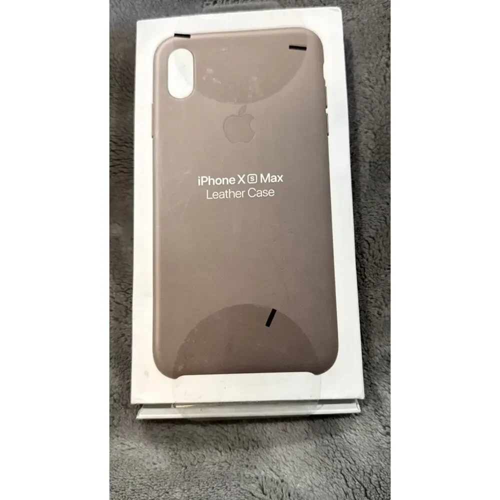 Apple iPhone X‎ Max Leather Case Taupe in color
